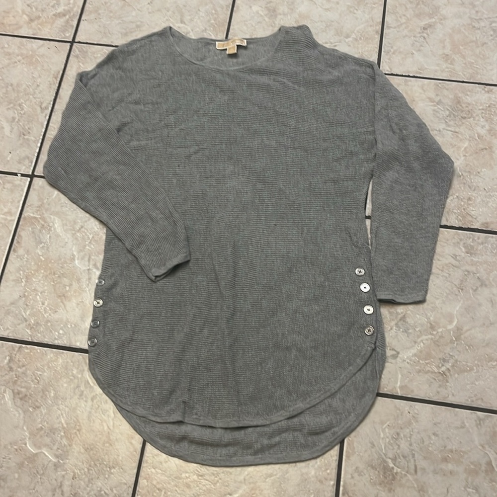 MICHAEL Michael Kors Grey Waffle Knit tunic M